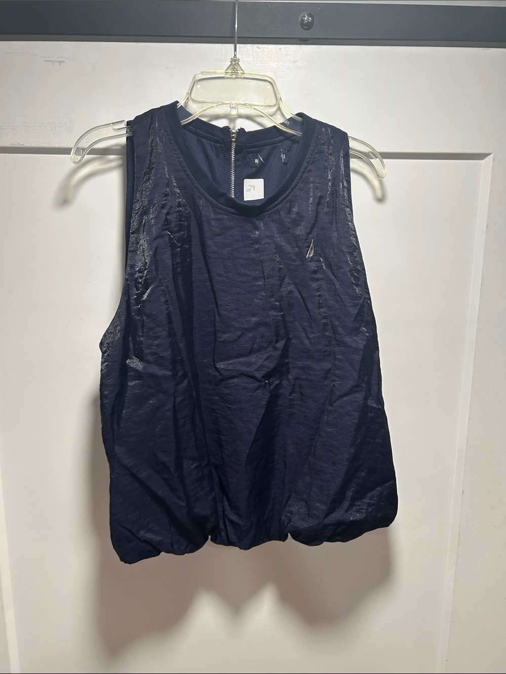 Nautica Navy Bubble-Hem Sleeveless Tank